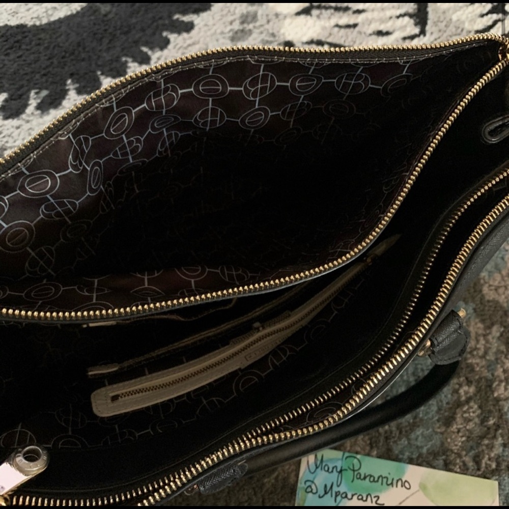 Henri Bendel Black and Teal Shoulder Bag - Picture 2 of 7